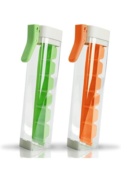 Kawimoda Portable Ice Cube Mold Drink Bottle Folding Practical Ice Cube Mold Maker Ice Box 2Pcs