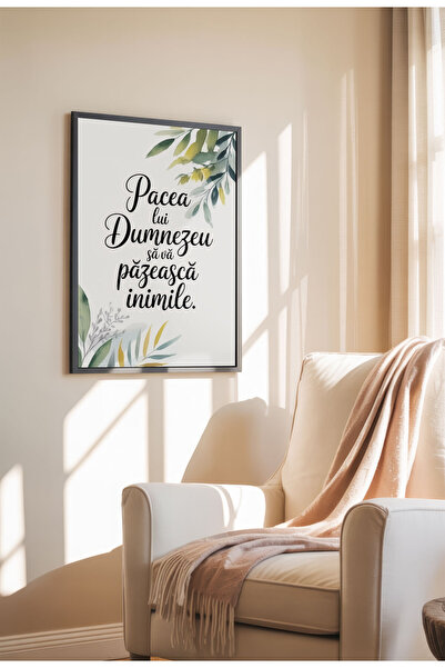 21mxm Unframed Religious Canvas Poster in Romanian - Digital Print - Peace of God