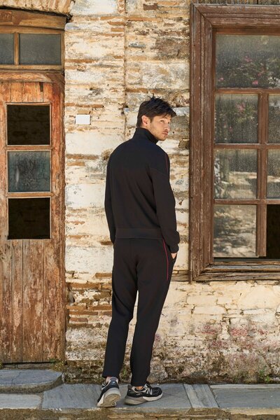 Cossy By Aqua Mock Neck Men's Tracksuit Cossybyaqua 26196 Black-Xl