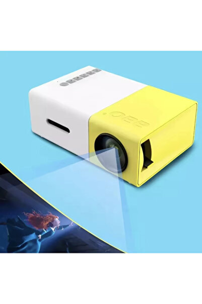 yollayenilensin Prj Mini 01 LED Projektör – 4K Destekli, 400 Lümen Parlaklık, HDMI USB Girişli Taşınabilir Sinema