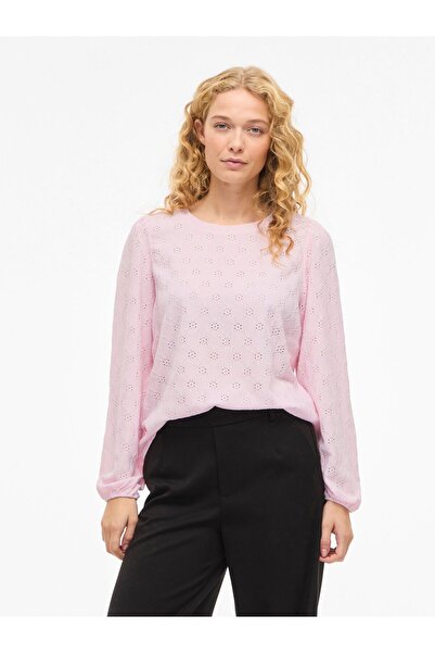 VILA Oberteil mit langen Ärmeln VIASTA Rundhals