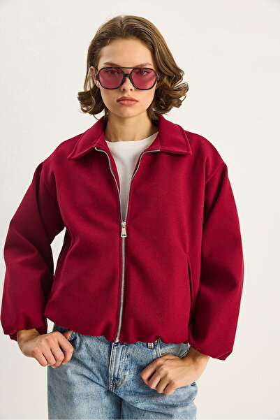 Bianco Lucci Γυναικείο μπουφάν με φερμουάρ με λεπτομέρεια τσέπης 0728 60283627