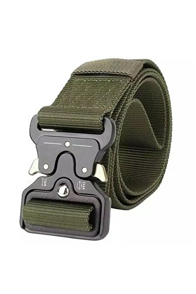 zola Tactical belt for men, textile, adjustable, 131 cm, khaki