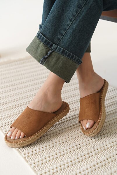 TRENDELLA Grey suede taba women's slipper