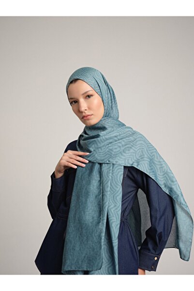 Ayshara شال شيراز من مجموعة آيس بلو ذو وجهين