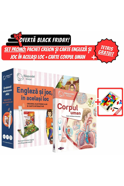 Raspundel Istetel Пакет с умни отговори: Молив + Книга и игра по английски + ...