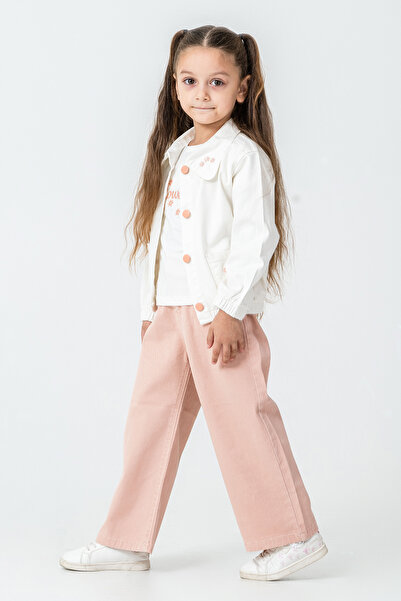 kinderos Flowers Embroidered Girls' 3-Piece Set - 26K 6355