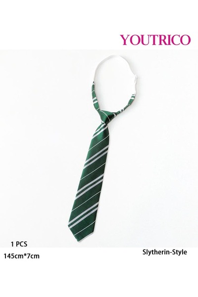 Youtrico Harry Potter Style Vintage Striped Tie – Gryffindor, Slytherin, Ravenclaw, Hufflepuff Style