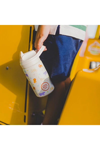 Cool Bottles Dreamworld Series Roar Time Steel Drinking Bowl - 350ml - Beige Std