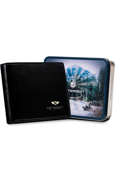 Other Portofel din piele neagră Peterson RFID pentru bărbați
