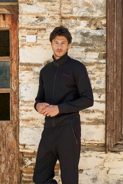 Cossy By Aqua Mock Neck Men's Tracksuit Cossybyaqua 26196 Black-Xl