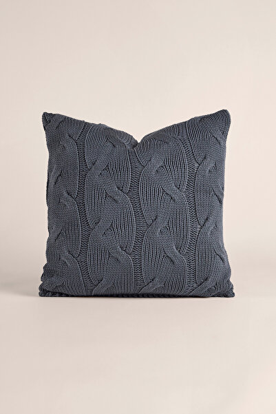 Penelope Knitwear Throw Pillow Cover Smoked 45X45 cm - Cabella Series