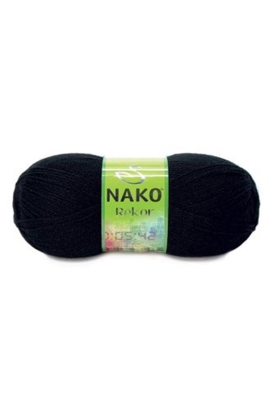 NAKO Record 217 5 Pieces Hand Knitting Yarn Black