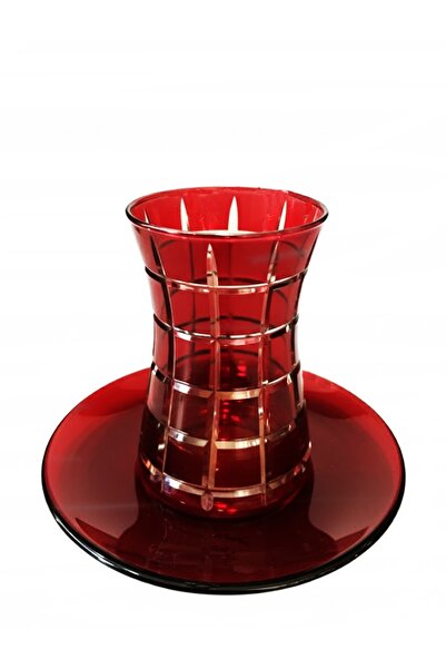 DECOSTYLE Heybeli Gold Decorated Glass Plate 12 Piece Tea Set 123