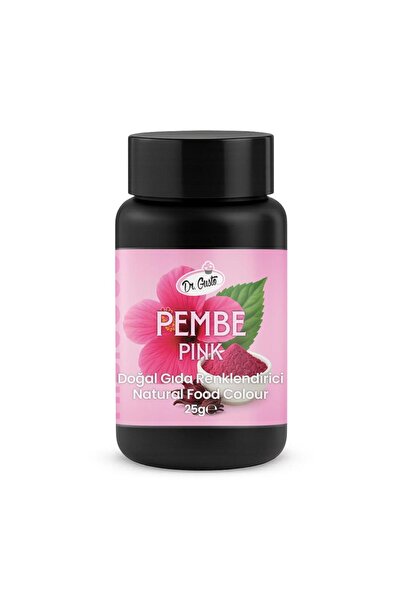 Dr. Gusto Toz Pembe Doğal Gıda Boyası 25 g – Bitkisel Kaynaklı, Pasta ve Tatlılar İçin Katkısız Renk Boyası