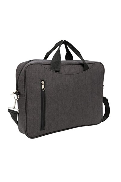 RONIC Casual laptop bag, 2 zip pockets, laptop compartment, up to 15.6", 28x38x8 cm, 10L, anthracite