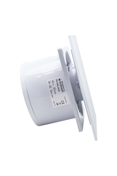 ECOVENT Bathroom fan DECORA SMART, Ø125, Humidity Sensor, Timer, Glass, 140 m3/h, Matt White
