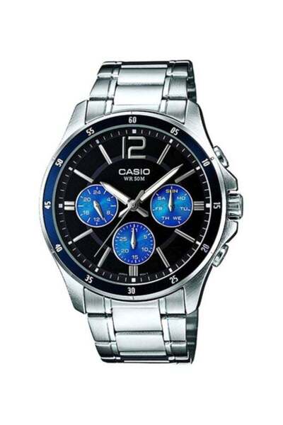 Casio Men's Enticer Water Resistant Chronograph Watch MTP-1374D-2A - 44 mm - ...