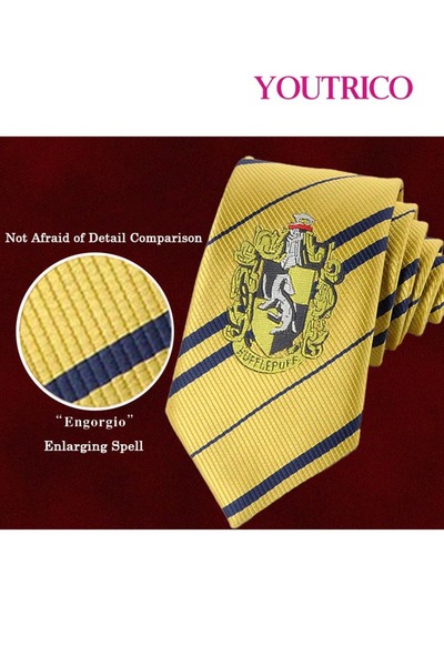 Youtrico Harry Potter Style Vintage Striped Tie – Gryffindor, Slytherin, Ravenclaw, Hufflepuff Style