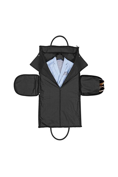 RONIC Geantă de călătorie Weekender - Husă pentru haine și încălțăminte, Curea de umăr reglabilă, Negru