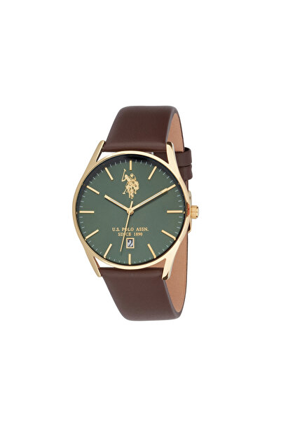 U.S. Polo Assn. Analog Watch for Men with leather strap