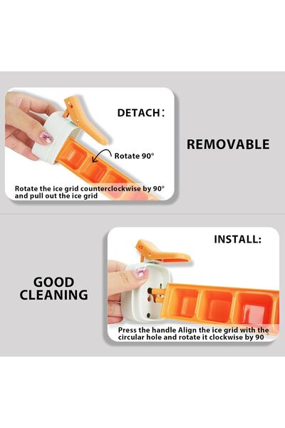 Kawimoda Portable Ice Cube Mold Drink Bottle Folding Practical Ice Cube Mold Maker Ice Box 2Pcs