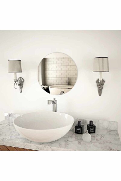 vidaxl مرآة حائط زجاجية دائرية مقاس 40 سم