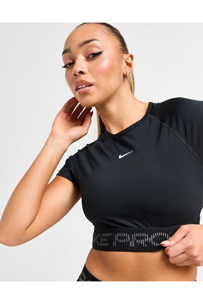 Nike Pro Dri-FIT Ss Crop dın Siyah Tişört-SPORTXOUTLET