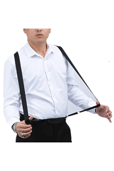 zola Κομψές τιράντες Y για παντελόνια, στενές, με 3 αγκράφες, unisex, μεγέθη M-XL, μπλε-μαρίνα