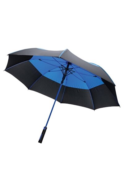 RONIC Lotus umbrella, 2-person, automatic opening, RPET 190T, 120 cm, black/blue