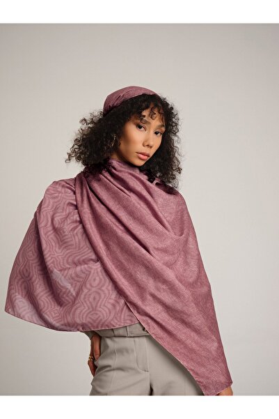 Ayshara شال شيراز كوليكشن مفتوح بلون السلمون ذو وجهين