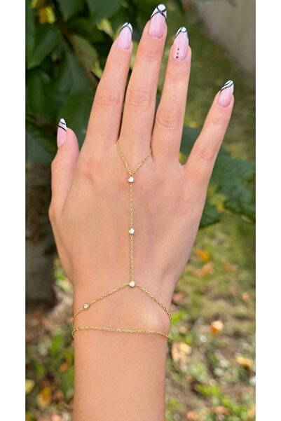 Shiklik سلسلة حجرية ذهبية اللون للنساء شاهميران