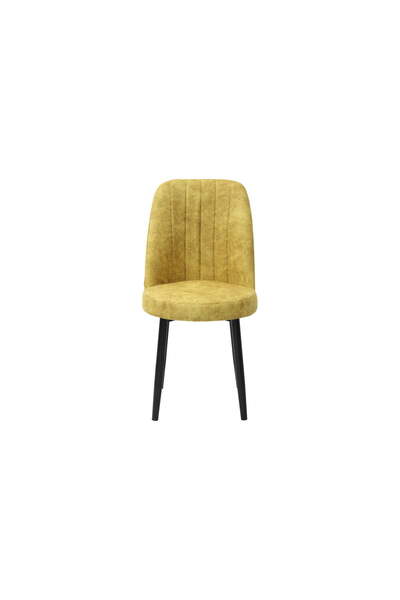 ARTA DOOR Cronos Chairs Yellow Textile, Black Leg - Modern, HoReCa, Kitchen, Living Room, Office, Bedrooms