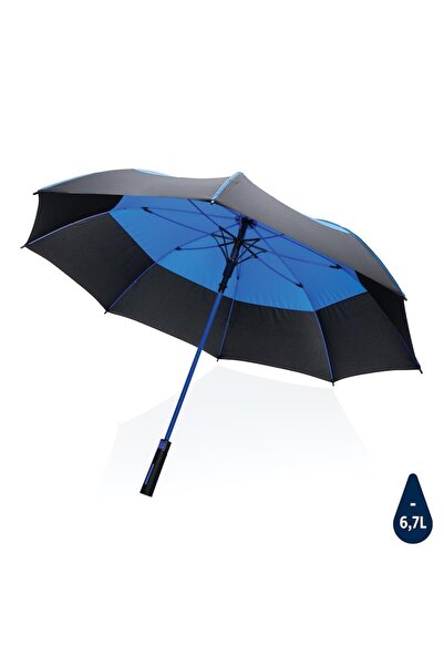 RONIC Lotus umbrella, 2-person, automatic opening, RPET 190T, 120 cm, black/blue