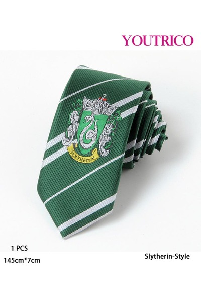 Youtrico Harry Potter Style Vintage Striped Tie – Gryffindor, Slytherin, Ravenclaw, Hufflepuff Style
