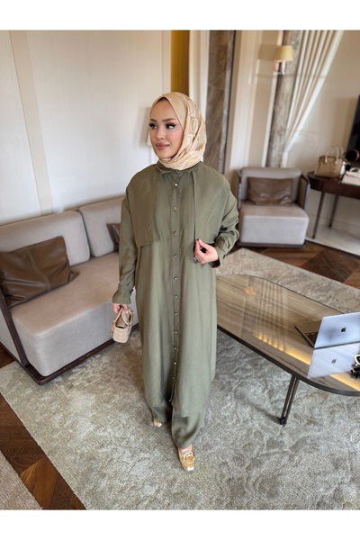 sevannaluxurydesign Cape Detail Trench Coat & Pants Set