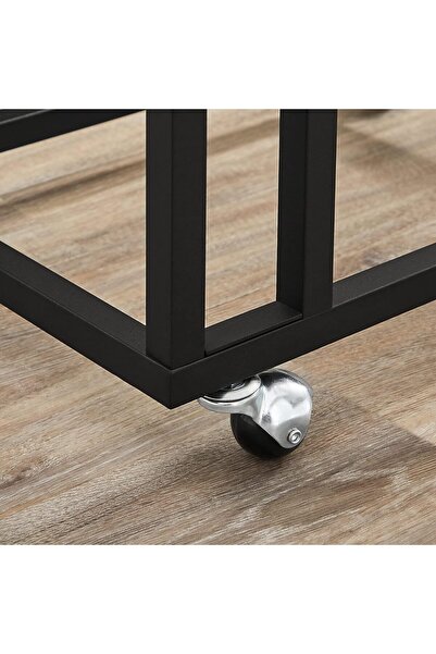 Roam shop C Shaped End Sofa and Bed, Side TV Tray for Living Room, Industrial Style Beside Table, 40*30CM