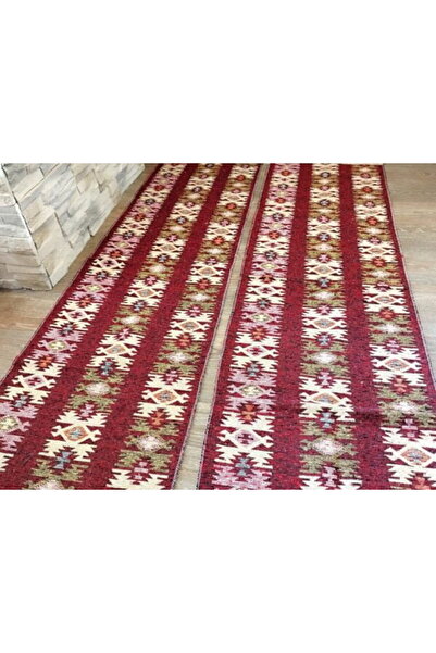 OEM 1+1 Traditional Rugs, size 60 x 150 cm, red and cream, Rustic 2 model
