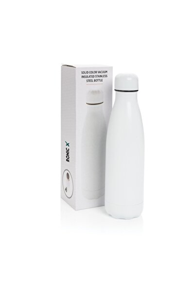RONIC X Explore Thermos — Double Vacuum, Leak-proof, BPA-free, Stainless Steel, White, 500ml