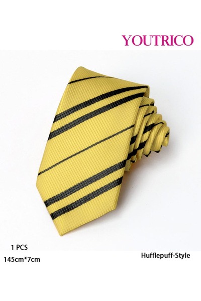 Youtrico Harry Potter Style Vintage Striped Tie – Gryffindor, Slytherin, Ravenclaw, Hufflepuff Style