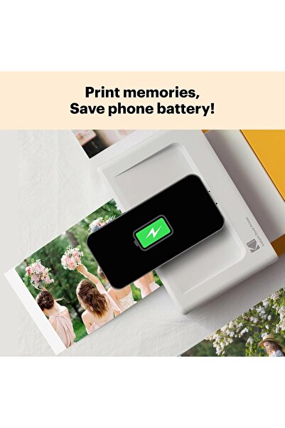 Kodak Portable Bluetooth photo printer with smartphone dock, 10 x 15 cm, with 90 sheets of paper