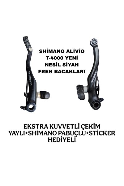 Shimano Alivio T4000 V Fren Bacakları Yeni Nesil Siyah Bisiklet Fren Kolu Pab...