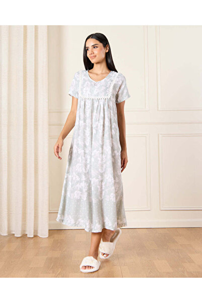 REDTAG قميص نوم نسائي بطبعة خضراء