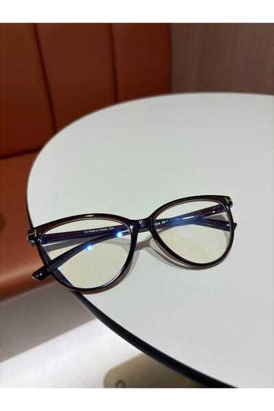 funeyes River Brown Metal Accessory Cat Eye 58 Ekartman Blue Light Protection Screen Reading Glasses