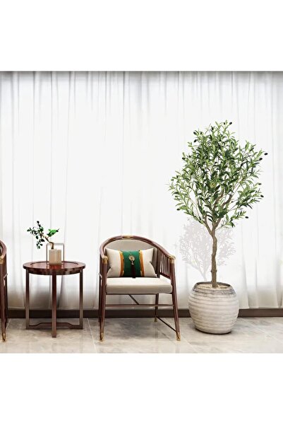 Zztcmp 180CM Artificial Olive Tree with a black pot with an attractive design,make your home more elegant
