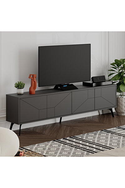 Mourah Home Dune Tv Stand Up To 70 Inches - Dark Grey