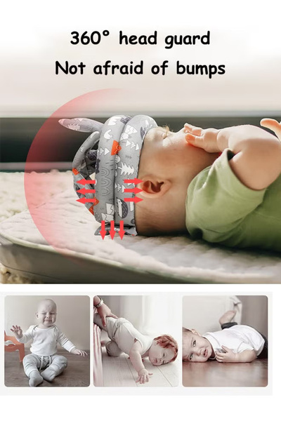 Generic Baby safety helmet, thick, adjustable size, lightweight and breathable, suitable for all seasons