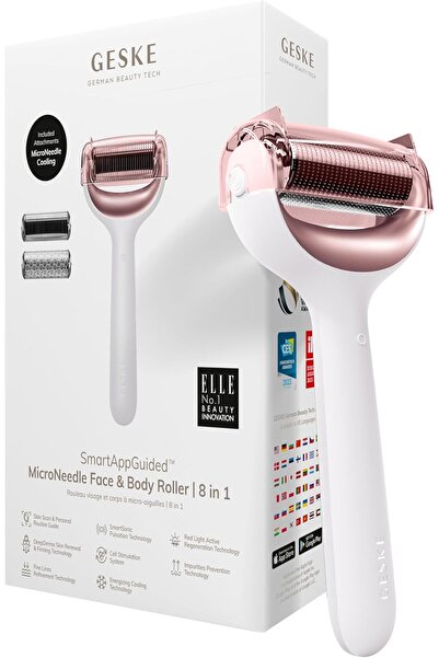 Geske بكرة الوجه والجسم 8 في 1 بتقنية SmartAppGuided MicroNeedle