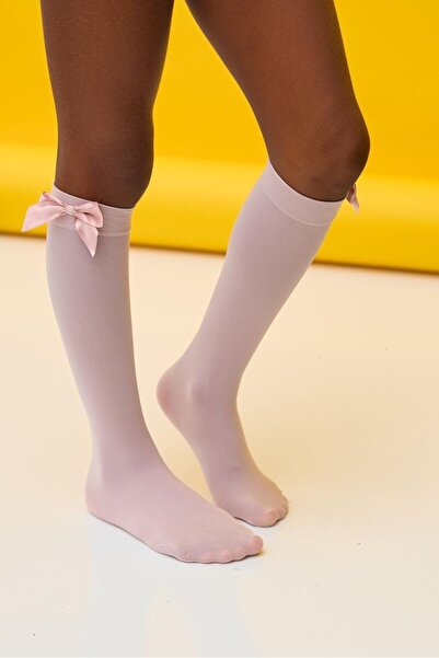 Katia&Bony Ροζ κοριτσίστικες κάλτσες μέχρι το γόνατο - με αξεσουάρ