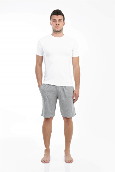 alfa expres Clothing Men's Pocketed Cotton Shorts Gray